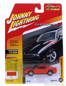 Johnny Lightning 1 64th Scale: Johnny Lightning Classic Gold 2017 Release 4 Version A 2010 Dodge Challenger R/T - HEMI Orange
