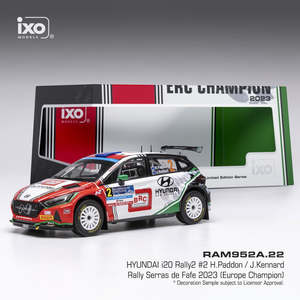 Ixo 1 43rd Diecast: IXO RAM952A Hyundai i20 N Rally #2  Paddon/Kennard  ERC Champions 2023