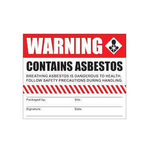 Site Safety: Asbestos Warning Stickers