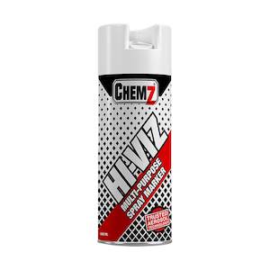 Chemz Hi Viz Upside Down Marker Spray, White, 400ml