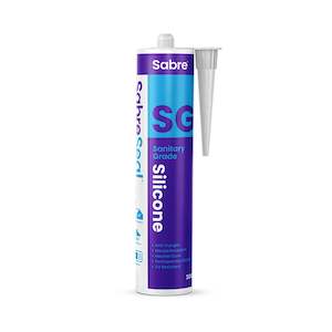 Adhesives And Sealants: Sabre Seal SG Sanitary Grade Silicone, 300ml Cartridge