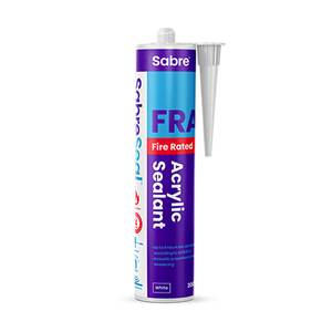 Sabre Seal Fire-Rated Acrylic Sealant, 300ml, Carton of 25