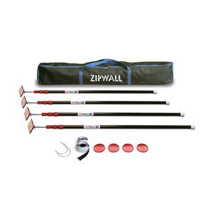 Site Safety: ZIPWALL Dust Containment 4 Pole Kit