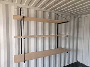 Products: Shipping Container Hanging Shelf Brackets - Container Space