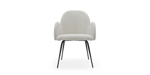 Dining Chairs: Coco Dining Chair - Off White Boucle Boucle NZ Contempa Furniture NZ