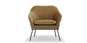 Armchairs: Trim Armchair - Ochre Velvet Contempa Furniture NZ