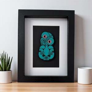 Wall Art: Framed Wall Art - Green Tiki