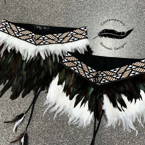 Bride & Groom Wedding Korowai Combo Brown | Adult (Quarter)