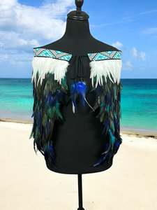 Adult Medium Half Pre Made Korowai - Hunter Turquoise & Blue Whanake