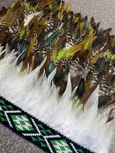 Childs Pre Made Available Now: Child's Pre Made Newborn Korowai - Taika Lime Green Rangitamiro