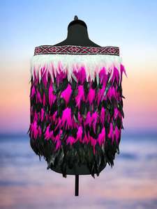 Childs Pre Made 2-3yr Korowai -  Alaia Hot Pink  Moroki