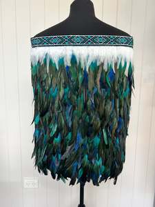 Childs Pre Made 4-5yr Korowai - Turquoise & Blue Moroki