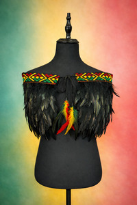 Pre Made Korowai Available Now: Pre Made Rasta Rangatira Medium Quarter