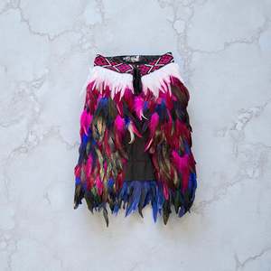 Child's Pre Made Korowai 2-3yrs - Pink & Blue Rangitamiro