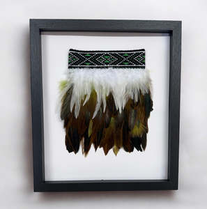 Framed Wall Art - Korowai Lime Green
