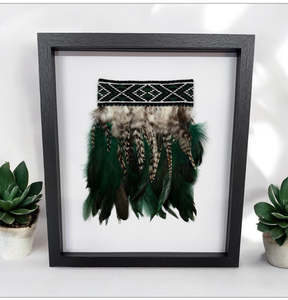 Wall Art: Framed Wall Art - Korowai Forest Green