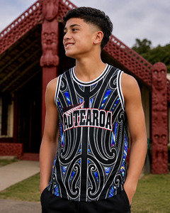 Childs Pāua Inspired Māori Design Singlets