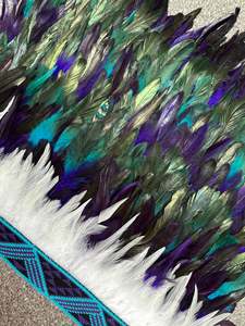 Hunter | Purple & Turquoise | Korowai | Adult (Full) Purple & Turquoise Taniko Band