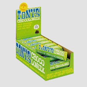 Tonys Chocolonely: Dark Chocolate Almond Sea Salt 51%, 35 Bar Pack