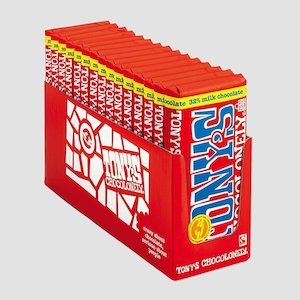 Tonys Chocolonely: Milk Chocolate 32%, 15 Bar Pack