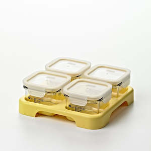Glasslock: Glasslock Baby Food Container Set with Tray - 4 Piece