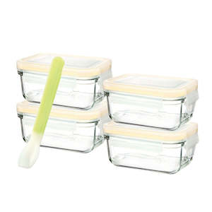 Glasslock Rectangular Baby Food Container Set - 5 Piece