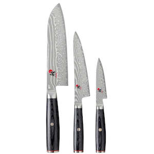 Knife Sets: Miyabi 5000FCD Pakka Wood - 3 Piece Knife Set