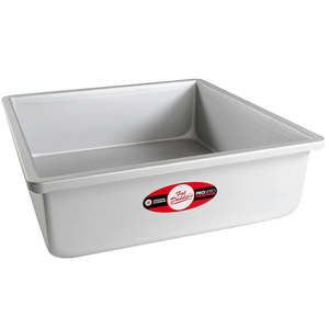 Bakeware: Fat Daddios Square Solid Bottom Cake Pan - 3 inch deep - 7 Sizes