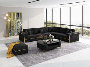 Fabric L-Shaped Sofa | The Monte Carlo Sofa | Custom Colors (Black, White, Brown&hellip;