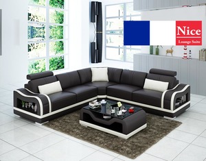 Nice L-Shaped Sofa Set | 2 Seater + Corner + 2 Seater (Black, White, Brown, Cream & Grey )