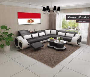 L Shaped Lounge Suites Corner Sofas Nz: Monaco Passion Sofa Set | L-Shaped with Headrests & Footrest | 3 Seater + Corner + 2 Seater ( Black, White, Brown, Cream & Caramel )