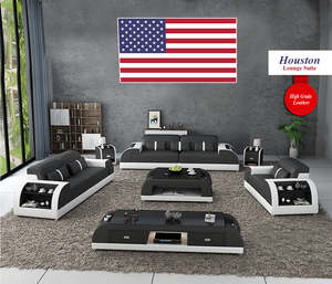 Houston Sofa Set | 3+2+1 Seater & Customisable (Black, White, Brown, Cream & Caramel)