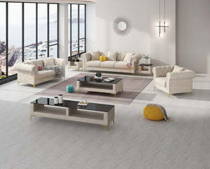 Elegant Fabric Sofa Set | 3+2+1 Seater | Gold and Silver Attachments | Expandabl&hellip;