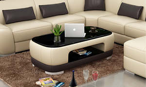 Coffee Table | Custom Color Accent Table | Living Room Decor (Black, White, Brow&hellip;