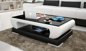 Coffee Tables Center Tables Living Room: Coffee Table | Customisable Colors | Style & Budget Friendly (Black, White, Brown, Cream, cherry & Caramel) CT002