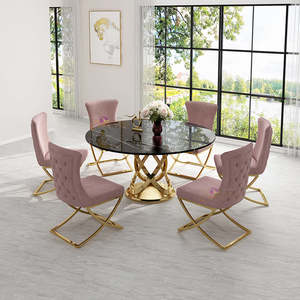 Luxurious Dining Tables Marble Wood Glass: Serene Marble Dining Table