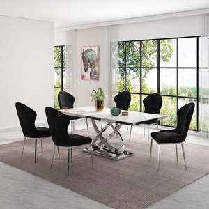 Luxurious Dining Tables Marble Wood Glass: Aurora Marble Dining Table