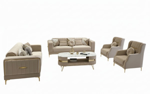 3 2 1 Seater Fabric Sofa Sets Classic Living Room Suites Custom Colors: The Lumiere Suite | Fabric Sofa Set | 3+2+1+1 Seater | (Black, White, Brown, Green, Cherry, Pink, Cream, Blue, Grey & Caramel)