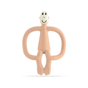 Teething: Matchstick Monkey Teething Toy and Gel Applicator -  Peach