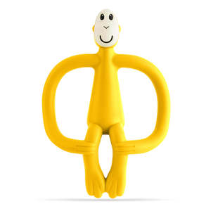 Matchstick Monkey Teething Toy and Gel Applicator - Yellow