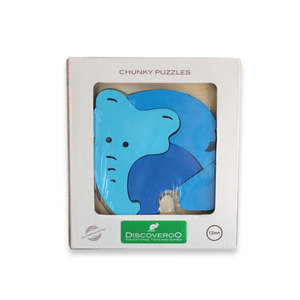 Wooden Toys: Discoveroo Chunky Puzzle Elephant