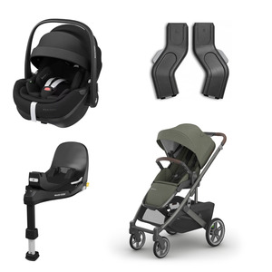 Uppababy Strollers: UPPAbaby CRUZ V3, Maxi Cosi Pebble 360 Pro capsule & Familyfix 360 Pro SlideTech swivel base bundle