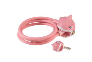 Accessories: Bike Lock Pink Shark