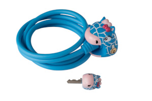 Accessories: Bike Lock Blue Giraffe