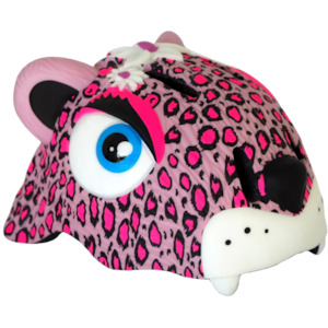 Frontpage: Pink Leopard Kids Helmet