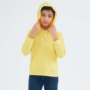 Shirt: Kids Summer Essential UV Protective Long Sleeve Hoodie Shirt UPF 50+ Sun Protection