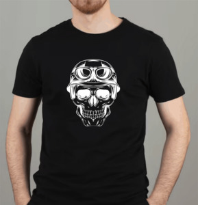 Products: Helmet Skull T-Shirt