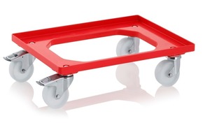 Products: Red Crate Skate with 100mm Nylon Wheels / ZP Castors