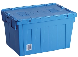 Products: 60 Litre Attached Lid Crate (600 x 400mm)