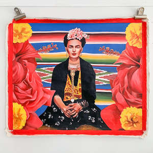 Frida On Canvas Series 1: Frida Hibiscus - Painting